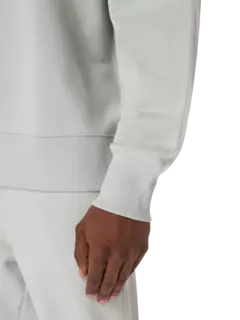 سويت شيرت بفتحة رقبة مستديرة مزين بشعار