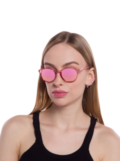 Bubblegum Round Sunglasses with Yellow Tinted Lenses