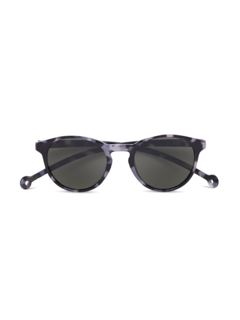 Black and White Print Round Sunglasses