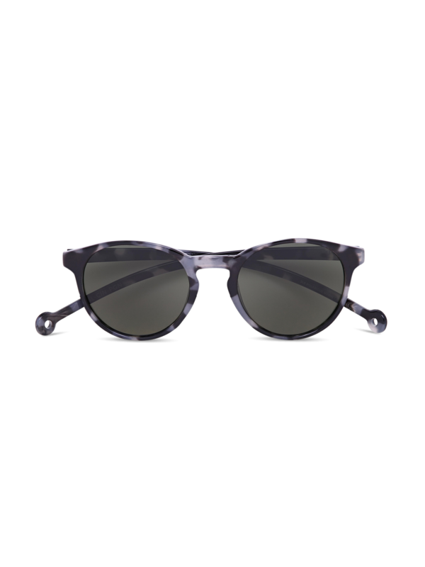 Black and White Print Round Sunglasses