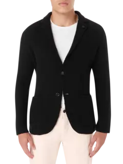 جاكيت محبوك بصف واحد من الأزرار