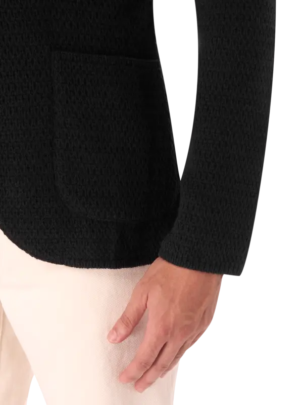 جاكيت محبوك بصف واحد من الأزرار