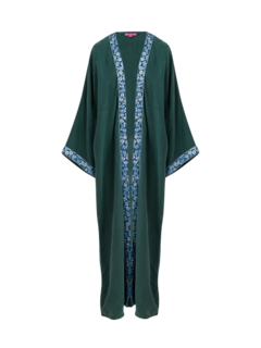 SILK ROAD SILK EMBROIDERED ABAYA