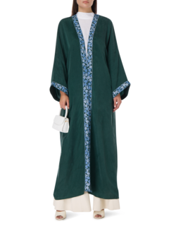 SILK ROAD SILK EMBROIDERED ABAYA