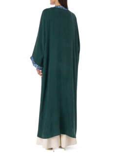 SILK ROAD SILK EMBROIDERED ABAYA