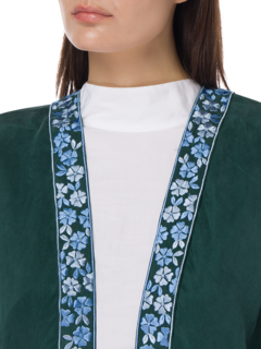 SILK ROAD SILK EMBROIDERED ABAYA