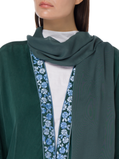 SILK ROAD SILK EMBROIDERED ABAYA