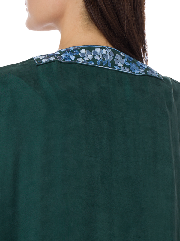 SILK ROAD SILK EMBROIDERED ABAYA
