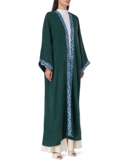 SILK ROAD SILK EMBROIDERED ABAYA