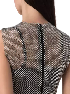 بلوزة بدون أكمام مزينة بحجر الراين