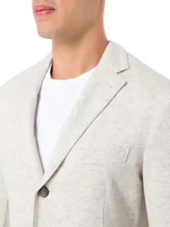 جاكيت بغطاء للرأس بصف واحد من الأزرار