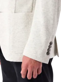 جاكيت بغطاء للرأس بصف واحد من الأزرار