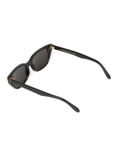 Solid Black Square Frame Sunglasses