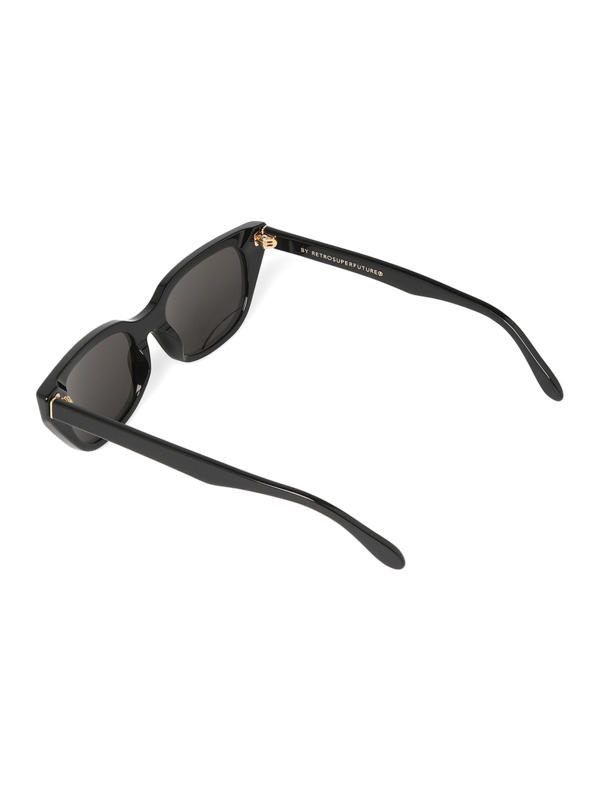 Solid Black Square Frame Sunglasses