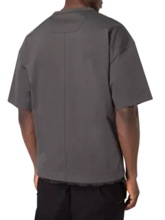 تيشيرت متعدد الطبقات بسحاب جانبي وأكمام قصيرة