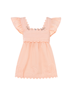 Poplin Baby Doll Top with\nRic Rac Embroidery