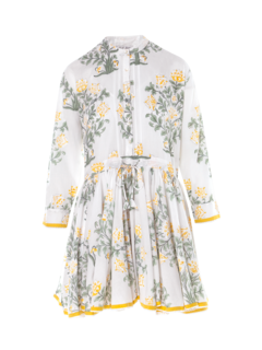Long Sleeve Beach Dress\nin Japanese Floral Print