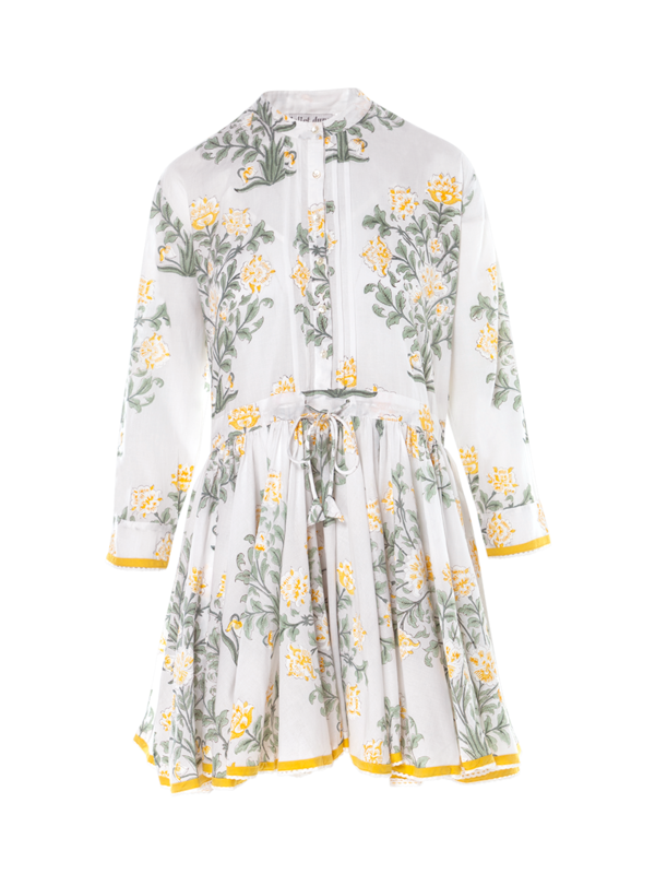 Long Sleeve Beach Dress\nin Japanese Floral Print