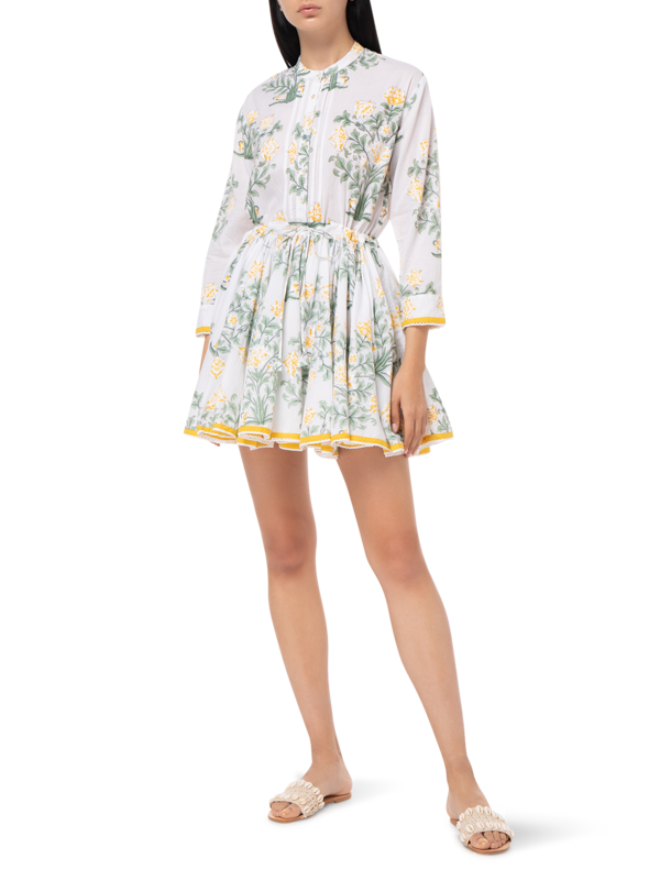 Long Sleeve Beach Dress\nin Japanese Floral Print