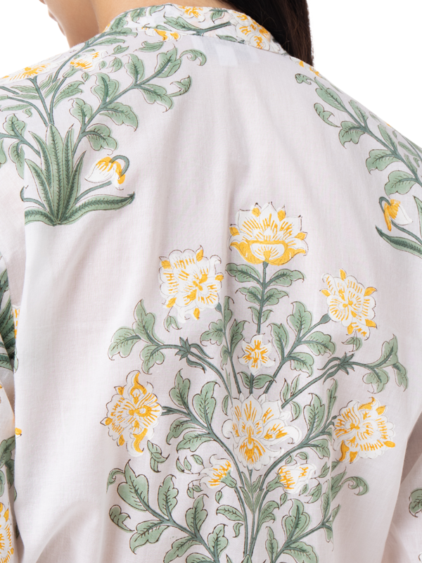 Long Sleeve Beach Dress\nin Japanese Floral Print