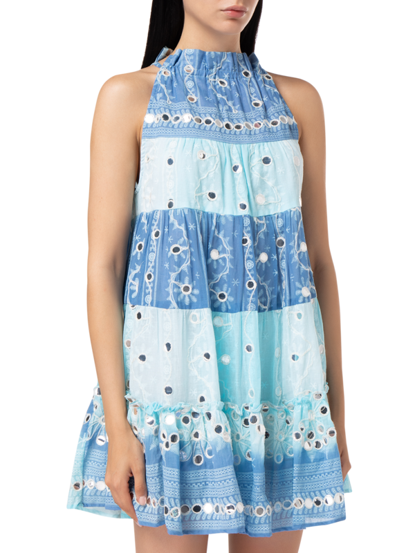 Beach Tunic Dress In Tie Dye\nNomad Print With Mirrors