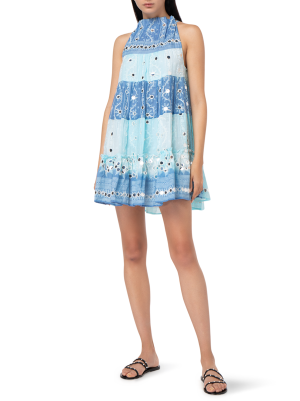 Beach Tunic Dress In Tie Dye\nNomad Print With Mirrors