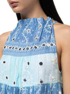 Beach Tunic Dress In Tie Dye\nNomad Print With Mirrors