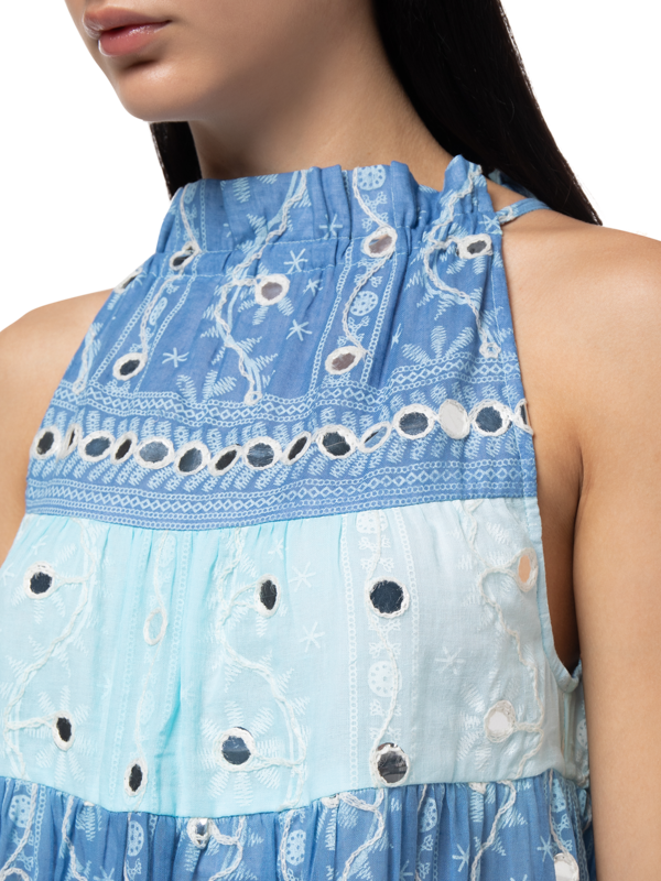 Beach Tunic Dress In Tie Dye\nNomad Print With Mirrors