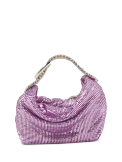 حقيبة جيل من القماش الشبكي بلون معدني