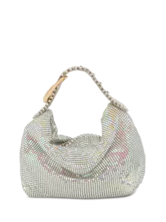 حقيبة جيل من القماش الشبكي بلون معدني