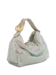 حقيبة جيل من القماش الشبكي بلون معدني