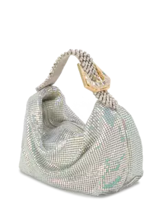 حقيبة جيل من القماش الشبكي بلون معدني