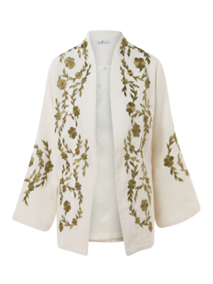 WHITE JACKET WITH GOLD EMBROIDERY