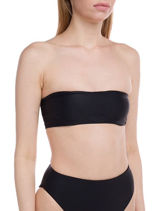 Black Strapless Bikini Top