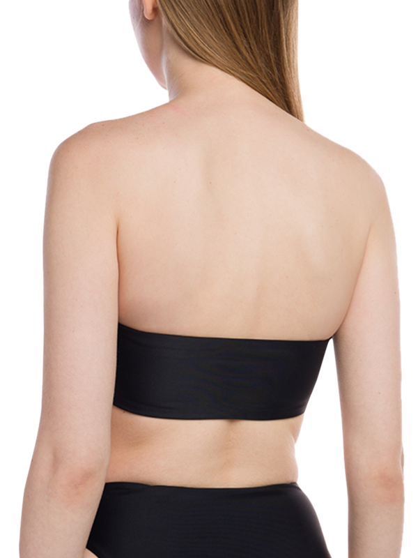 Black Strapless Bikini Top