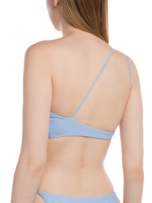 Sky Blue One-Shoulder Bikini Top