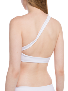 White Cross One-Shoulder Bikini Top