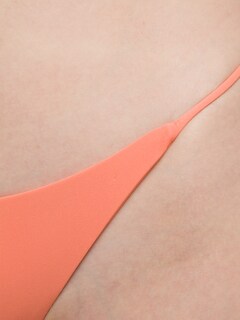 Apricot Orange String-Waist Bikini Bottom