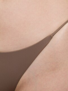 Nude Brown String-Waist Bikini Bottom