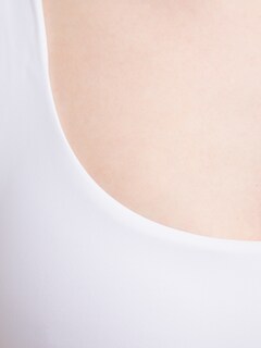 One-Shoulder White One-Piece Swimsuit