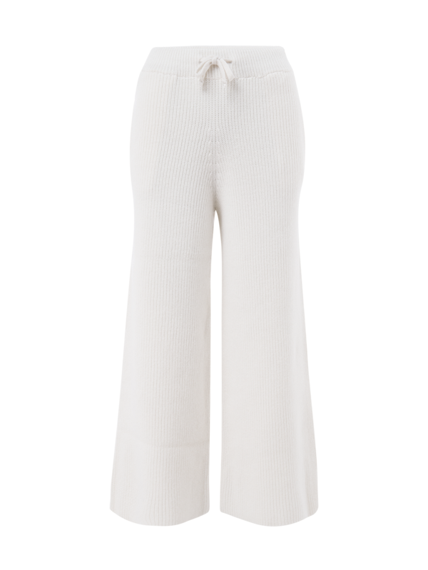 بنطال بأرجل واسعة وتصميم وجه مبتسم