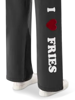 بنطال رياضي خفيف مزين بعبارة "I Love Fries"