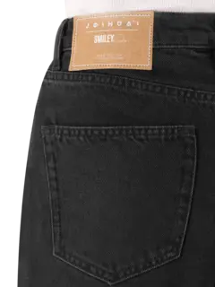 بنطال جينز باهت مزين بعبارة "Smile Pls"