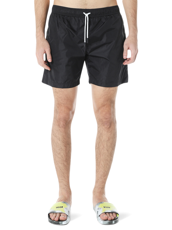 Black Printed Swimming Trunks
