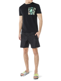 Black Printed Swimming Trunks