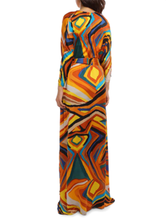 Tribe Kaftan Dress with Batwing Sleeves
