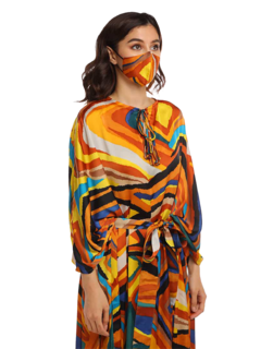 Tribe Kaftan Dress with Batwing Sleeves