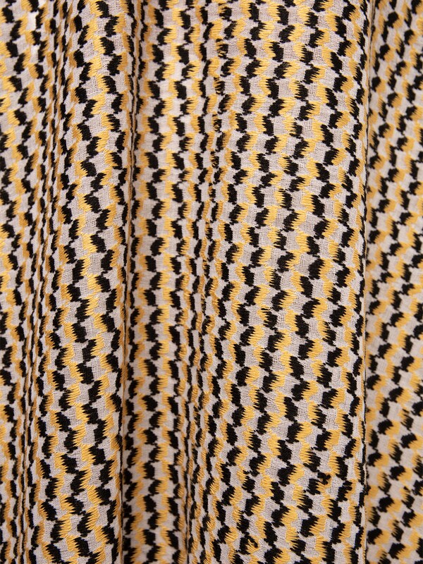 Poncho-Style Kaftan with Trimmed Edges