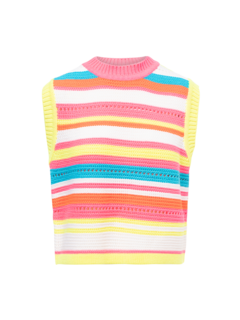 STRIPED KNITTED VEST