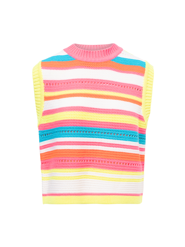 STRIPED KNITTED VEST